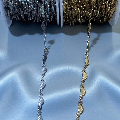 Olive Leaf Chain for Permanent Jewelry | Gold Filled | Sterling Silver | Over Stainless Core