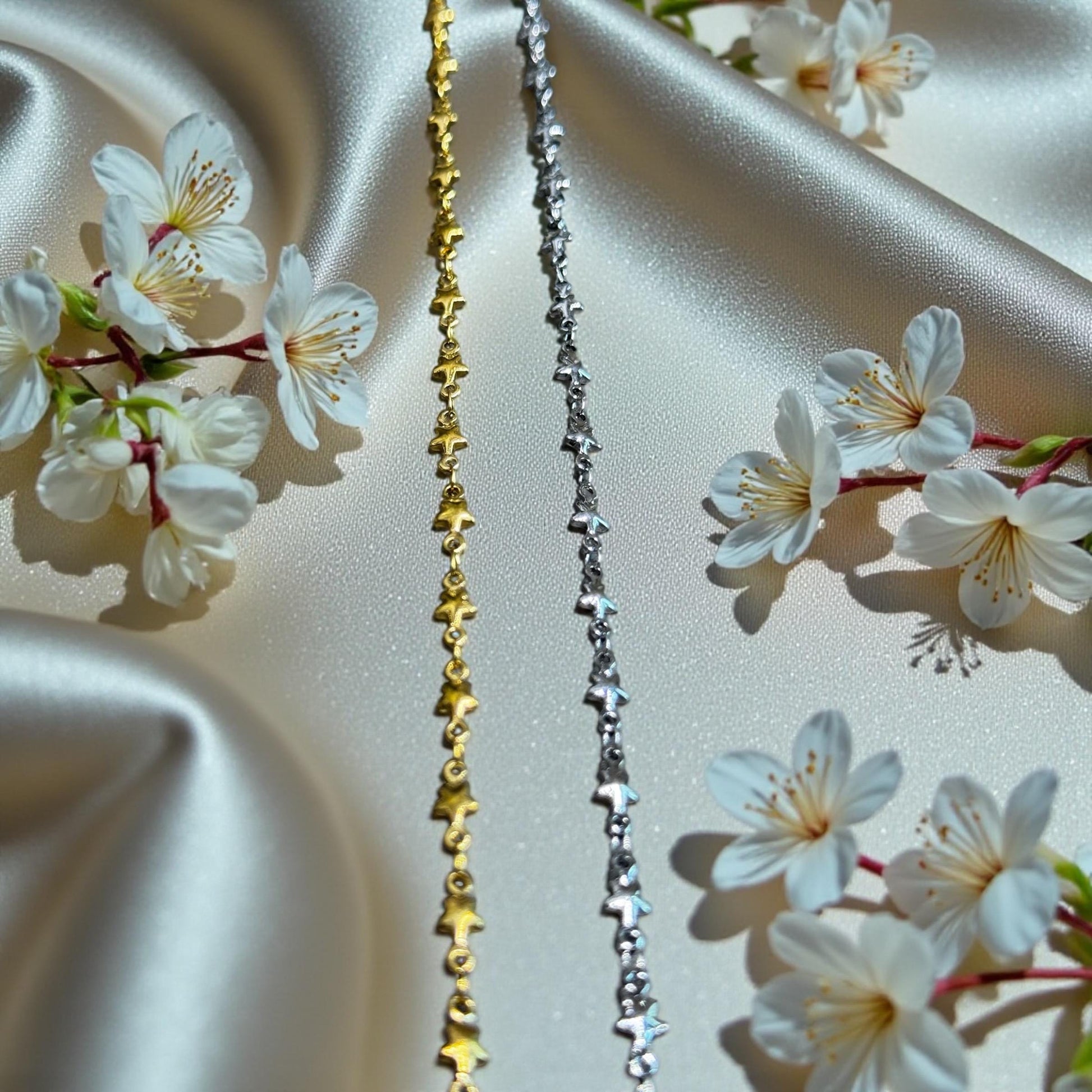 4mm Solid Star Chain | 14K Gold Filled | Sterling Silver | Over Stainless Core