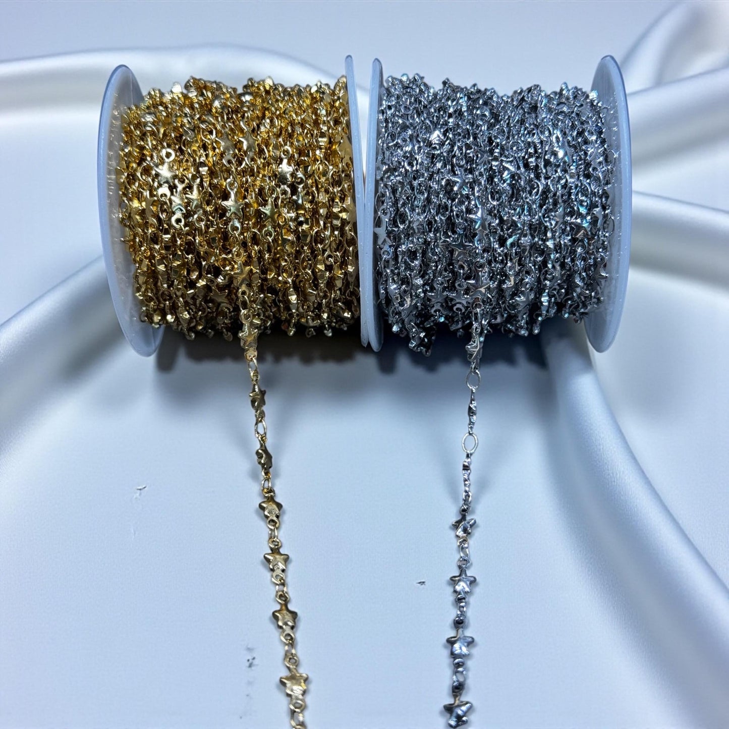 4mm Solid Star Chain | 14K Gold Filled | Sterling Silver | Over Stainless Core