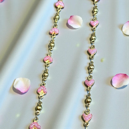 Enamel Solid Heart Chain | 4mm | 14K Gold Filled | Sterling Silver | Over Stainless Core