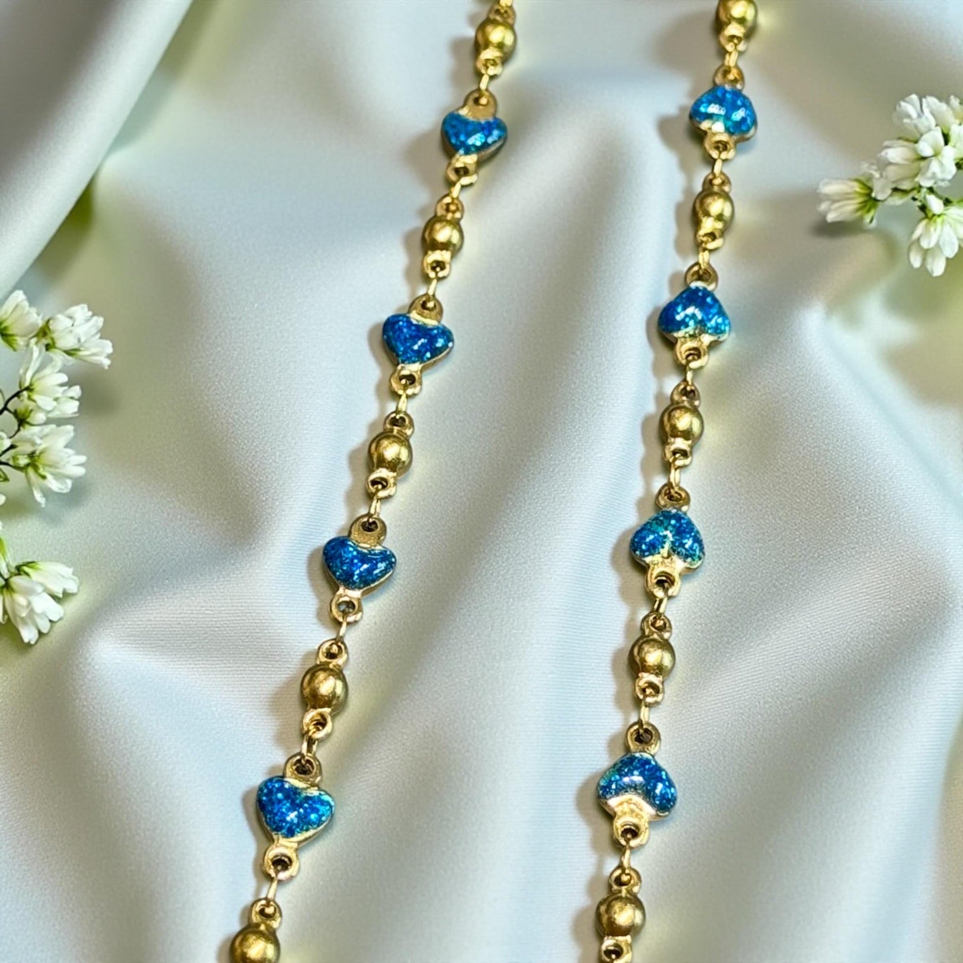 Enamel Solid Heart Chain | 4mm | 14K Gold Filled | Sterling Silver | Over Stainless Core