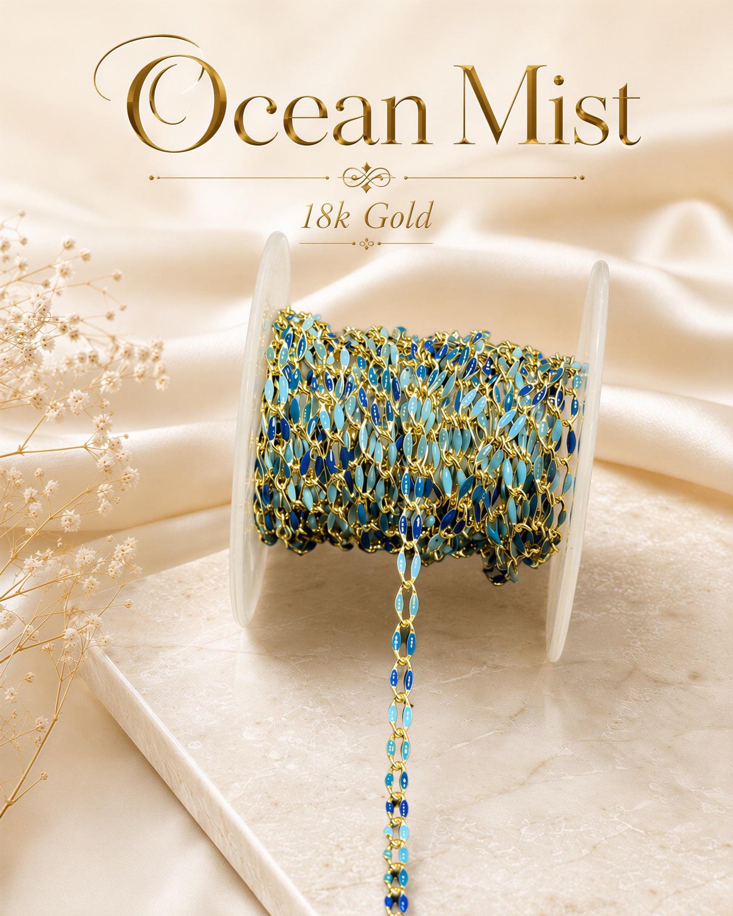Enamel Permanent Jewelry Chain | 18K Gold Filled Colorful PJ Chain | Largest Color Selection