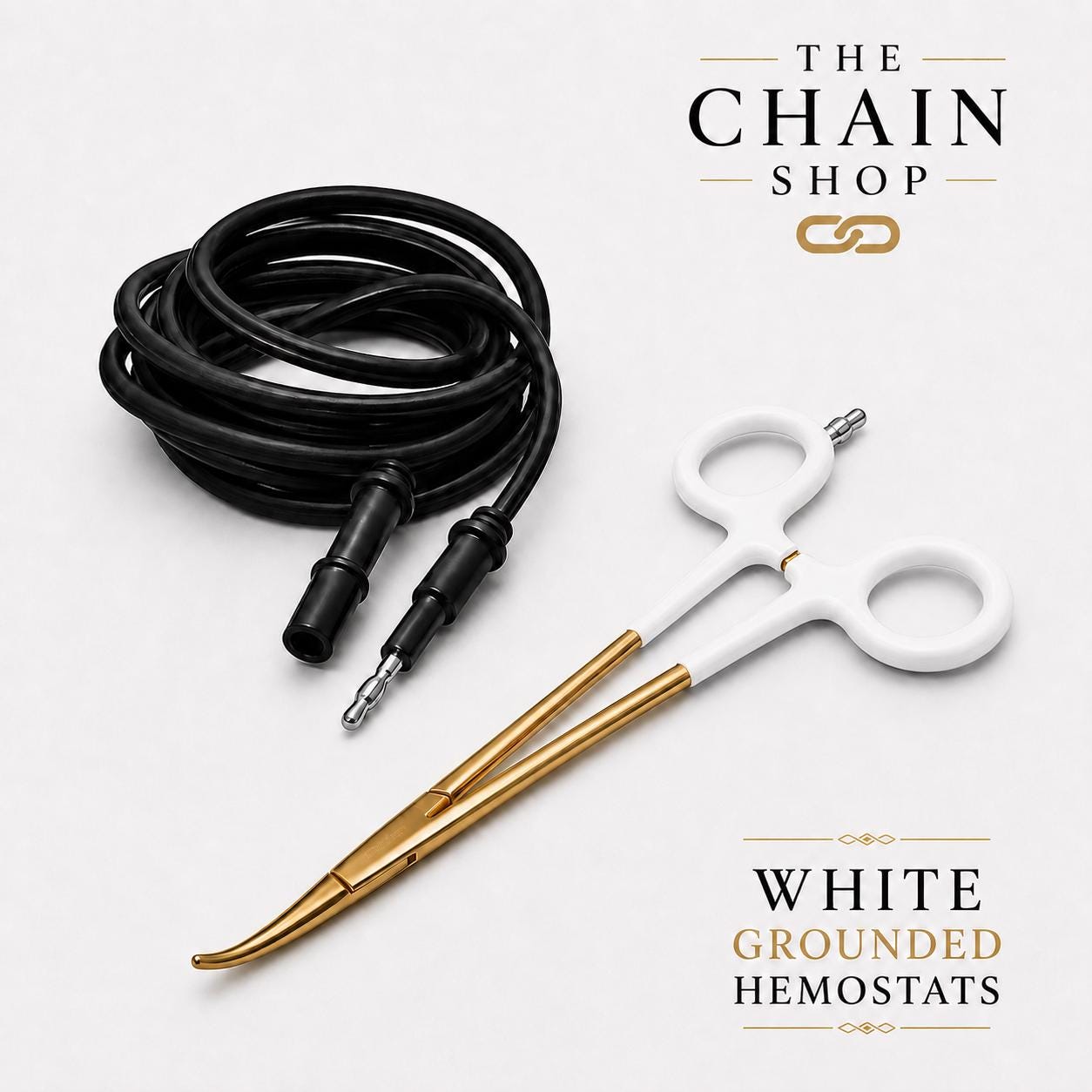 Gold Grounded Hemostats for Permanent Jewelry | 5” Curved Smooth Jaw Welding Tool | Multiple Colors