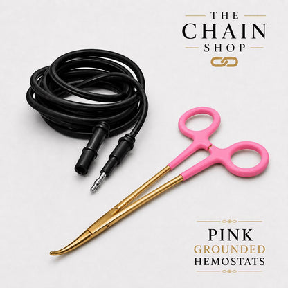 Gold Grounded Hemostats for Permanent Jewelry | 5” Curved Smooth Jaw Welding Tool | Multiple Colors