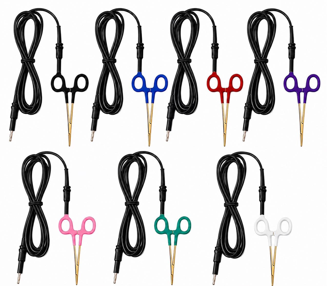 Gold Grounded Hemostats for Permanent Jewelry | 5” Curved Smooth Jaw Welding Tool | Multiple Colors