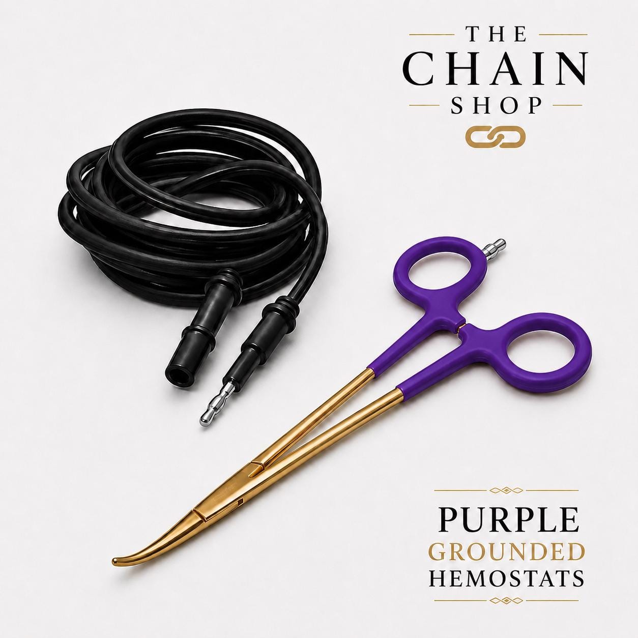 Gold Grounded Hemostats for Permanent Jewelry | 5” Curved Smooth Jaw Welding Tool | Multiple Colors