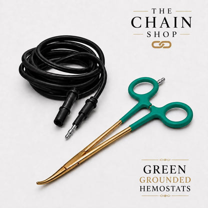 Gold Grounded Hemostats for Permanent Jewelry | 5” Curved Smooth Jaw Welding Tool | Multiple Colors