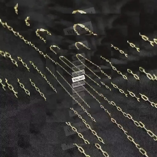 18K Gold Filled Paperclip Chain | 2.5x5mm & 4x11mm Sizes | Gold Rose Gold Silver | High Quality Chain for Permanent Jewelry | USA Made