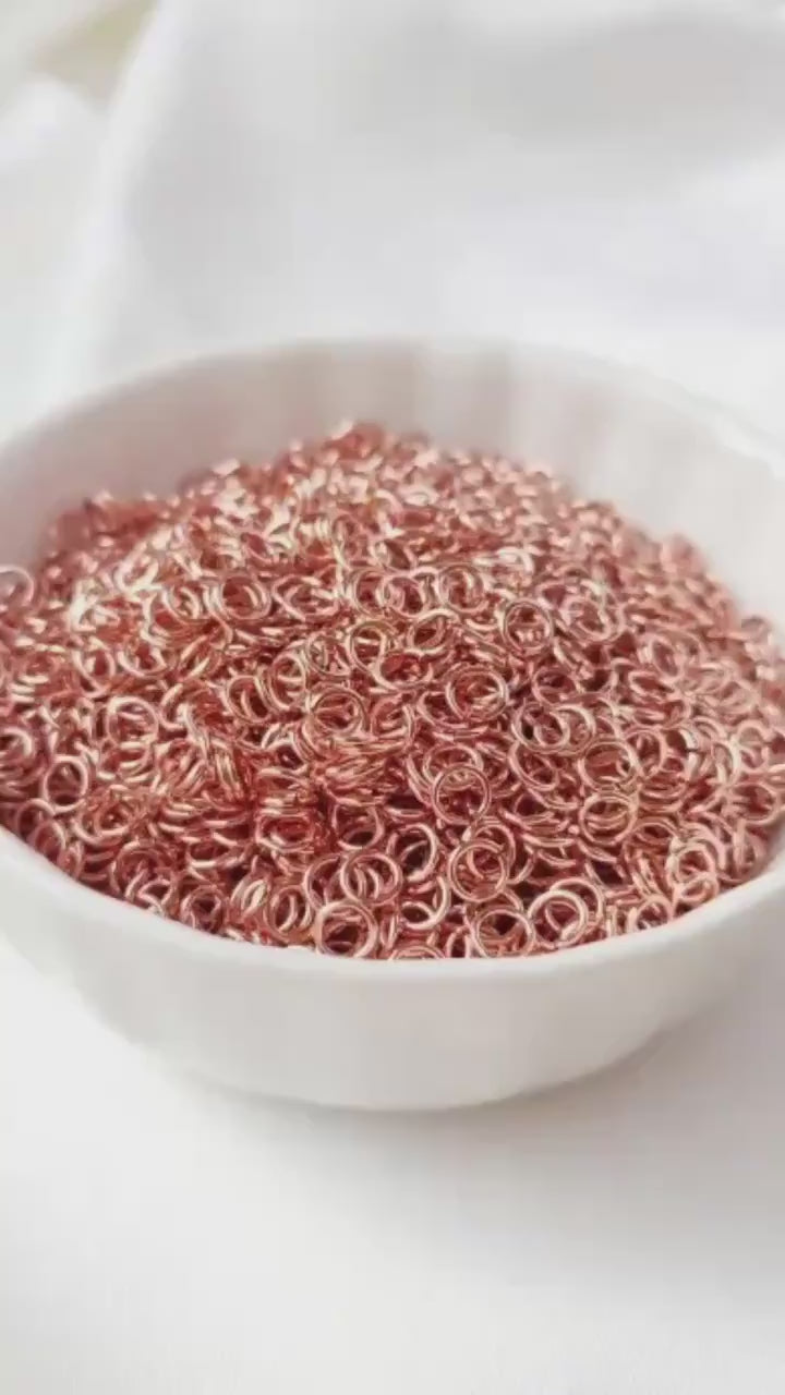 14K Gold Filled Jump Rings Rose Gold Sterling Silver Permanent Jewelry USA Bulk Packs