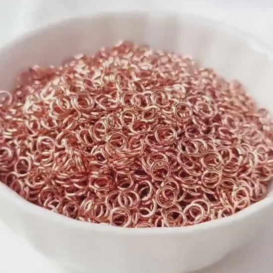 14K Gold Filled Jump Rings Rose Gold and Silver • Permanent Jewelry Supplies • Highest Quality Open Rings • USA Made Jewelry • Bulk Packs