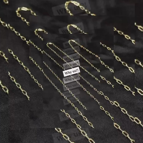 4mm Gold Sequin Disc Chain – USA Crafted Bulk Jewelry Supplies