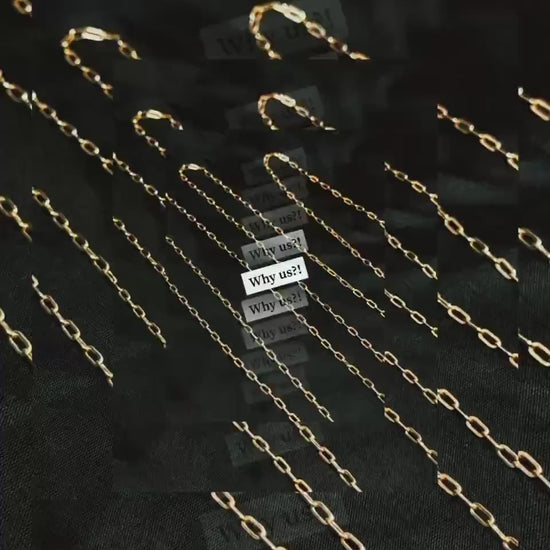 18K Gold Filled & Sterling Silver Enamel Chain – The Most Color Options | USA Made Permanent Jewelry